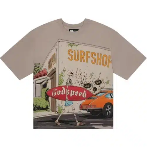 Godspeed GS Surf Shop Heavyweight Tee (Stone Grey) Godspeed GS Surf Shop Heavyweight Tee (Stone Grey)