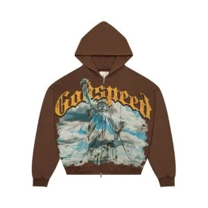 Godspeed Zip Hoodie & Brown Wash