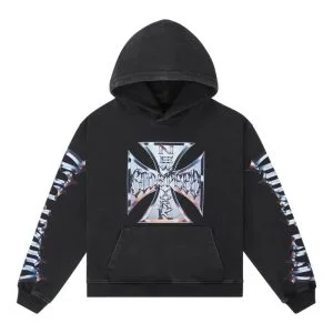 Godspeed Motto Black Wash Hoodie